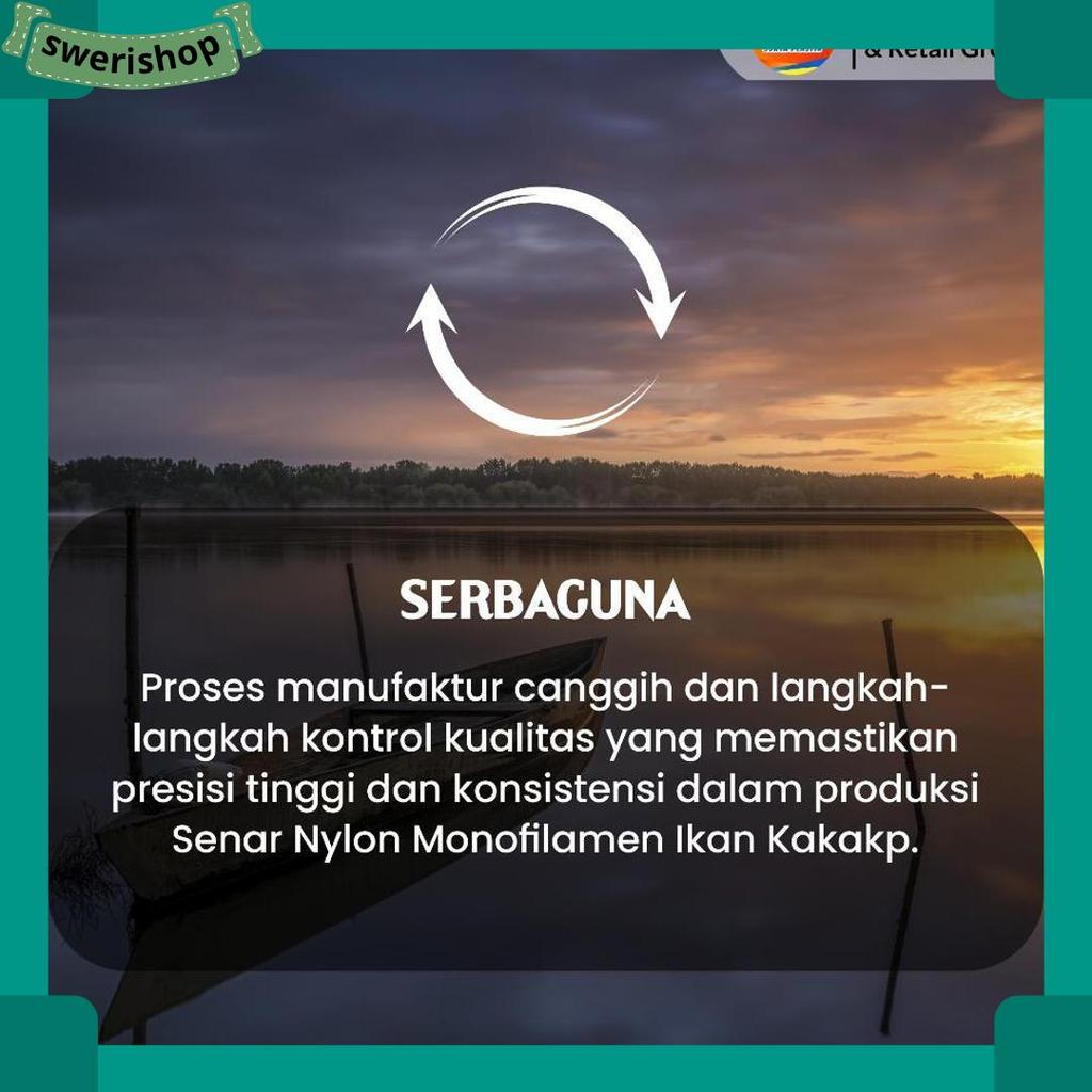 Promo Senar Cap Ikan Kakap  Ukuran 400 (25)  Per Roll /Tali Senar Pancing / Senar Layangan