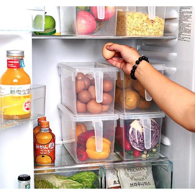New- Toples Kulkas Bening Kotak Penyimpanan Makanan Sayur Daging Ikan