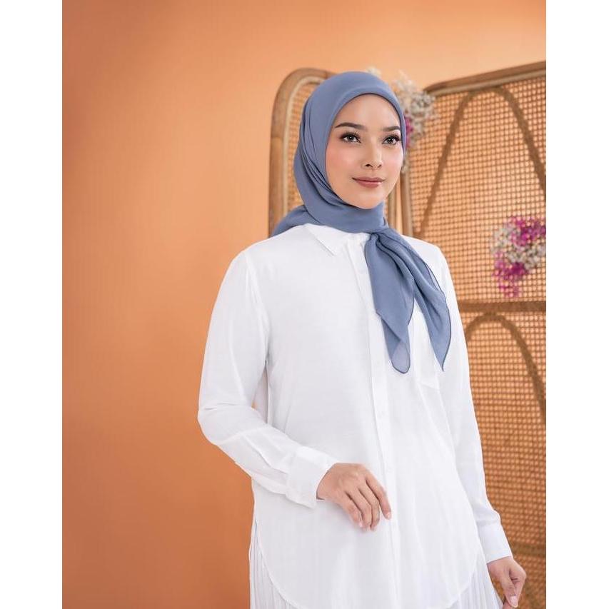 Promo Zm Zaskia Mecca - Sana Dark Grey Hijab Kerudung Segi Empat Cod