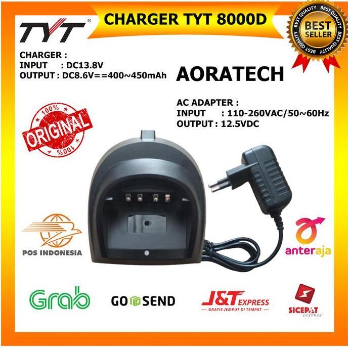 Charger dan Dock Charger Handy Talkie HT TYT UV8000D Original