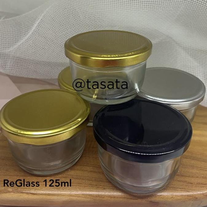 New- 125ml Toples Jar Kaca+Tutup Seng, Mason Jar Botol Serbaguna, Cream pot