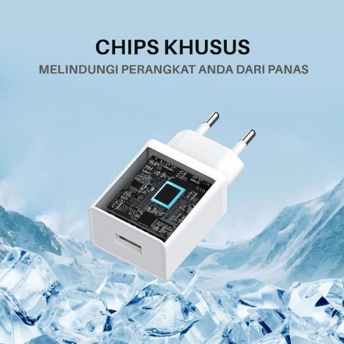 New- VEGER R1 PRO / Charger VEGER R1 PRO 12W 2.4A with kabel MICRO USB Or TYPE C ORIGINAL