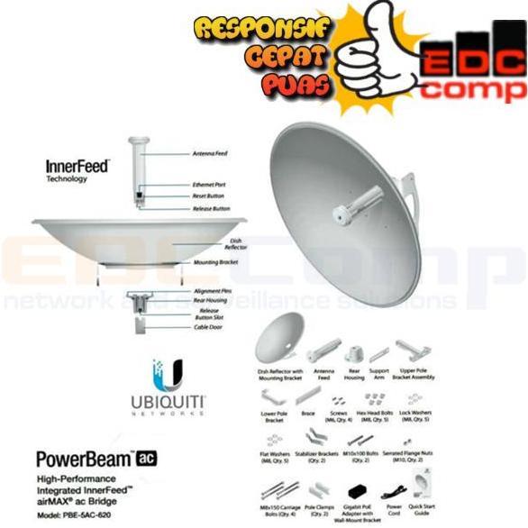 Ubiquiti/ubnt Powerbeam 5AC 620, PBE5AC620, PBE-5AC-620, PBE 5AC 620 Terlaris