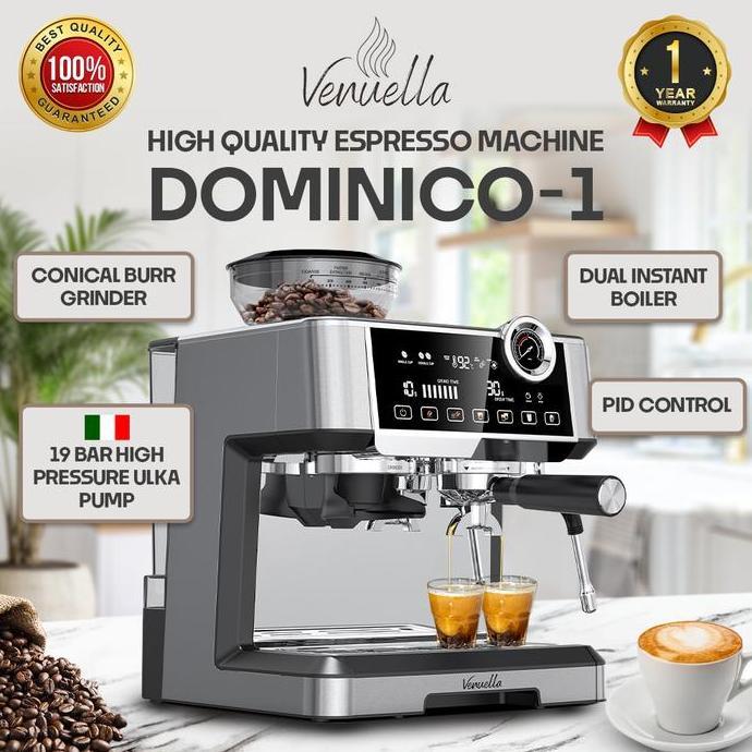 Terlaris Mesin Kopi Espresso Semi Commercial Dominico 1 -  Venuella Double Boiler Espresso Machine