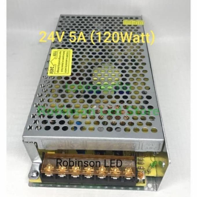 Promo Trafo Adaptor Power Supply Jaring 24V 5A 5 Amper Indoor Body Besar Diskon