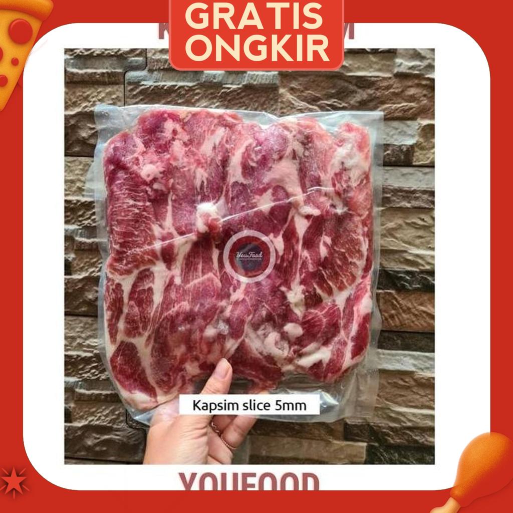 Pork Neck-Capsin Slice-Bali / Daging Babi Kapsim Slice - Babi Bali
