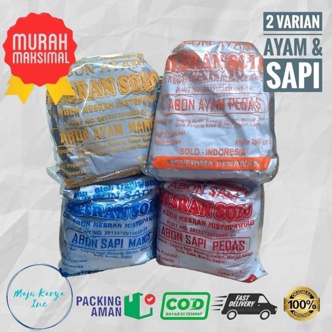 Abon Mesran Sapi Ayam 250 Gram Asli Solo
