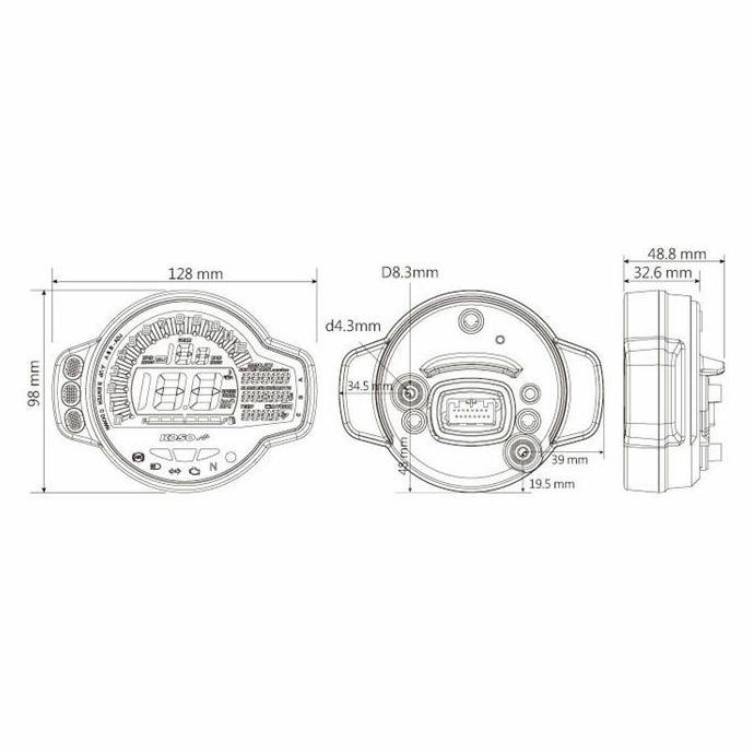 Koso original digital LCD MS01 universal speedometer koso univesal Terlaris