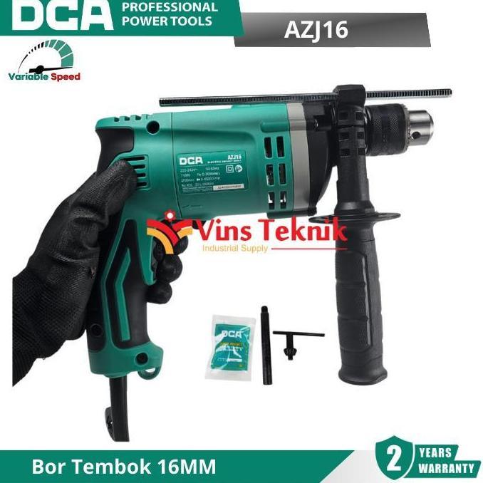 Sale Dca Azj16 Mesin Bor Tembok Listrik Impact Drill 13Mm 710Watt Azj 16