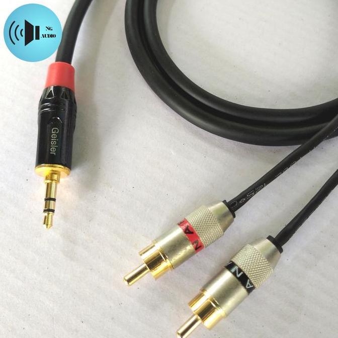 kabel aux canare 3.5mm stereo to 2 rca male 3METER