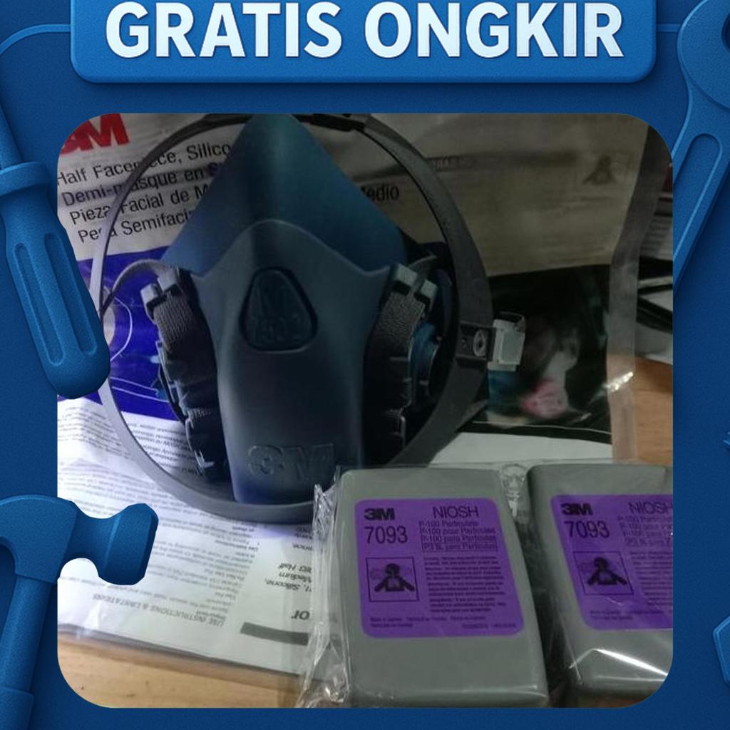 Original Masker 3M 7502 - Masker 7502 + Cartridge 7093 P100 3M