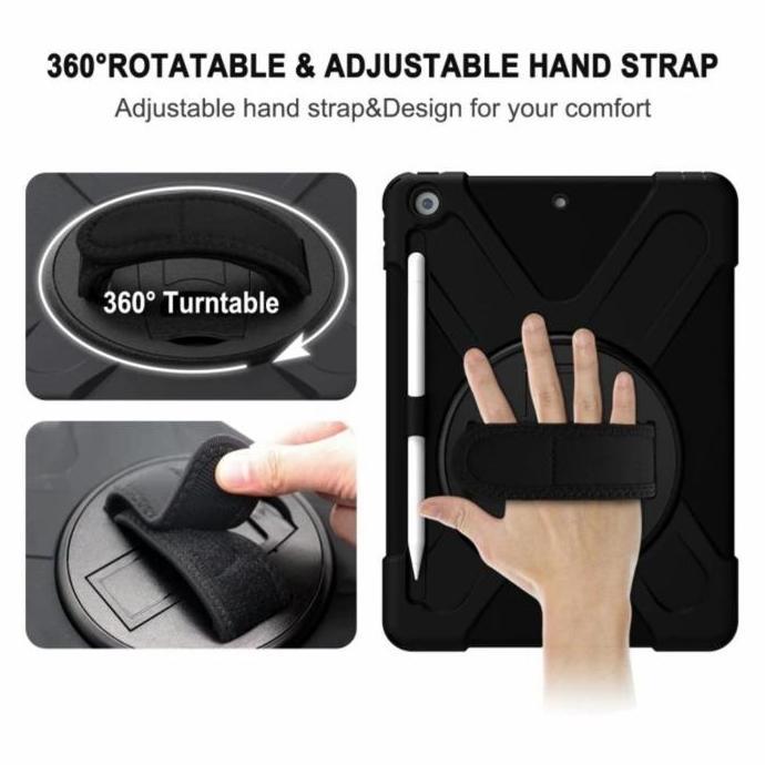 Ready Case armor strap free tali selempang plus Pen Stylus Ipad 7/8/9 10.2in