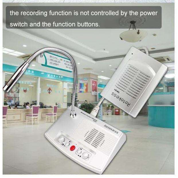 Window counter intercom dual way mic loket - Zhudele Retekess TW101