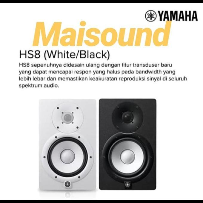 SPEAKER AKTIF YAMAHA MONITOR STUDIO HS8 HS 8 INCH FLAT MONITOR MURAH