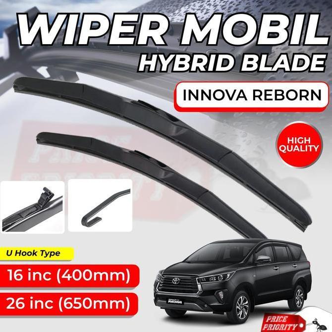 WIPER MOBIL INNOVA REBORN KARET WIPER ZENIX FRAMELESS HYBRID BLADE RWB