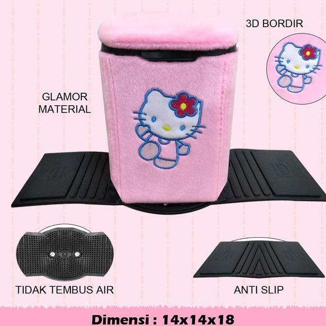 TEMPAT SAMPAH MOBIL UNIVERSAL MOTIF HELLO KITTY / TEMPAT SAMPAH HELLO KITTY PROMO