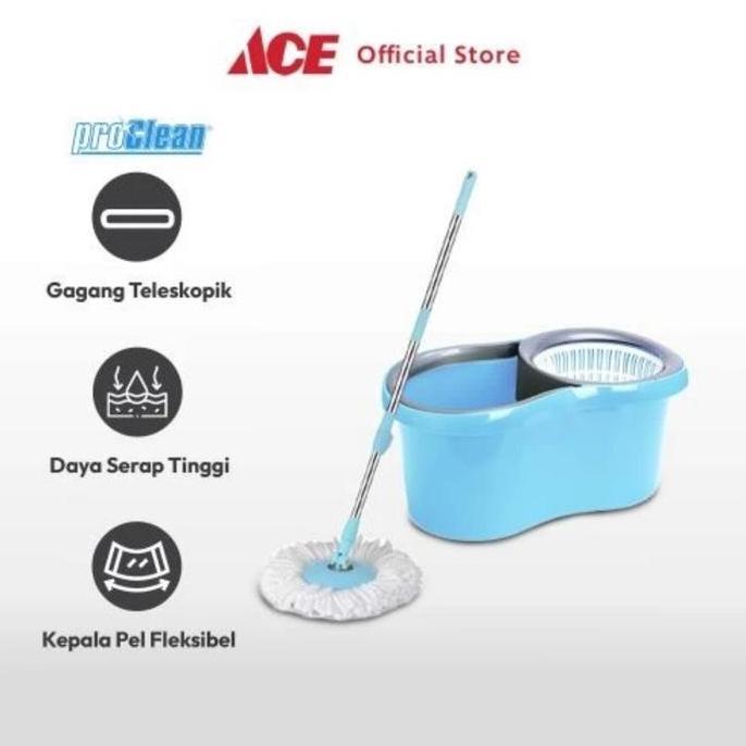 Terlaris Set Alat Pel Putar Proclean Ace Hardware Spin Mop