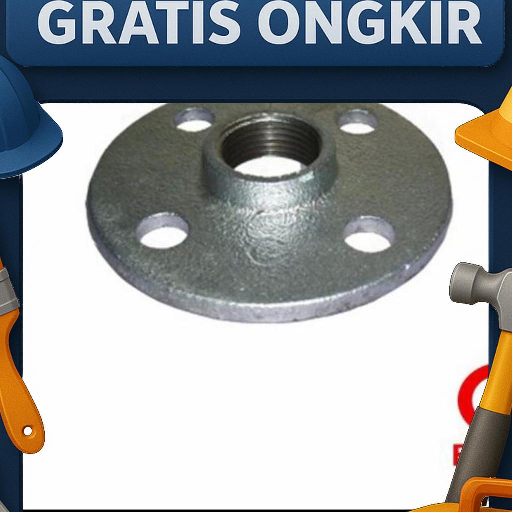 Flange Drat Galvanis Besi 4 Inch