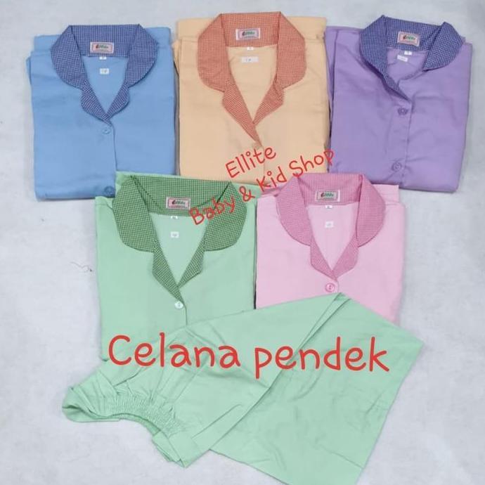Baju Seragam Suster / Baby Sitter / Nanny - Baju Pendek Celana Pendek