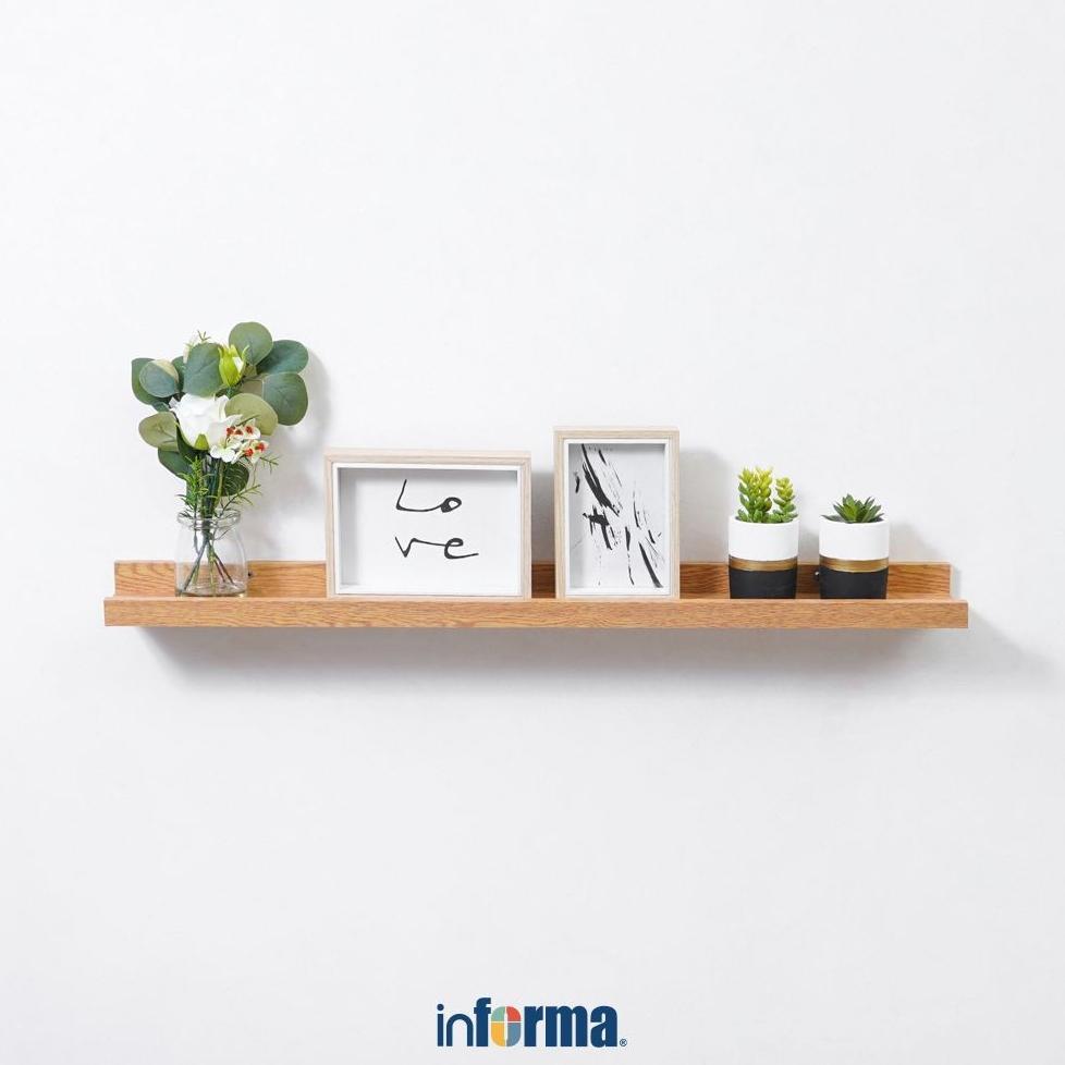 Informa Doland Rak Dinding 80 cm - Cokelat Decorative Wall Shelf Rak Tembok Serbaguna Ambalan Dindin