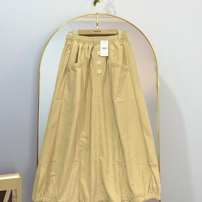 ZEYA SKIRT ROK CORDUROY/ KORDURAY ROK MIDI PREMIUM ROK 7/8