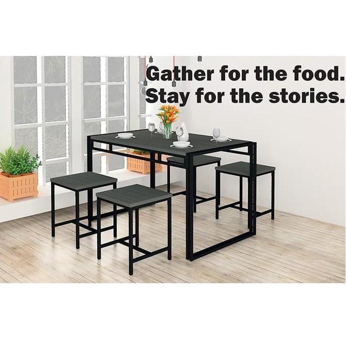 Terlaris Meja Cafe Minimalis (Set 1 Meja + 4 Kursi)