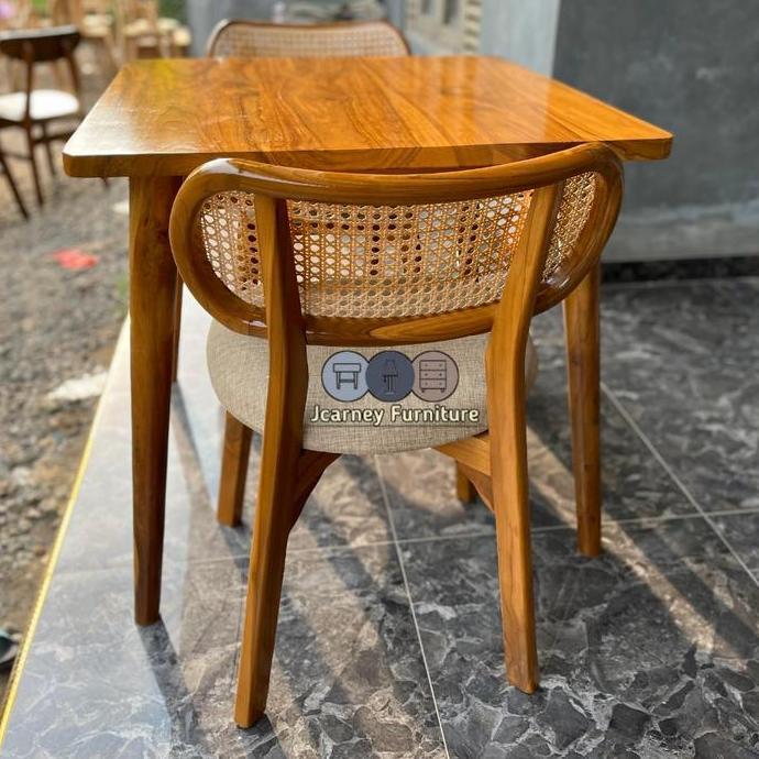 Terlaris Meja Kursi Cafe Set Kecil/Meja Cafe 2 Kursi/Kursi Meja Cafe Set Jati