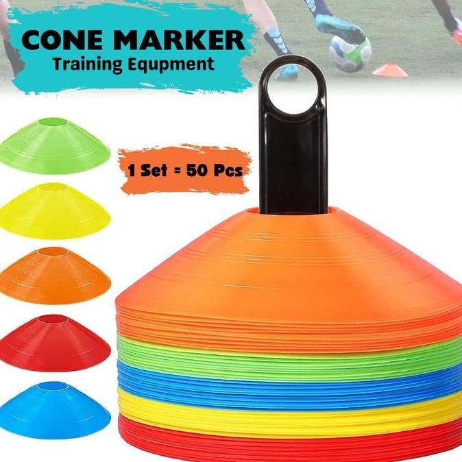 Cone Mangkok 1Set isi 50pcs/basket/badminton/raket/mikasa/spalding/GYM Terlaris