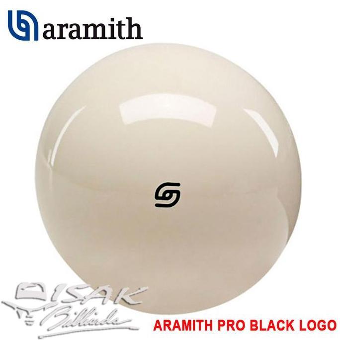Aramith Pro Cue Ball - 2.3/8" - Black Logo - Bola Biliar Billiard