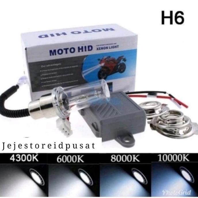 New- LAMPU MOTOR HID H6 / MOTO HID H6 / HID XENON LIGHT 8000K 10000k 12000K