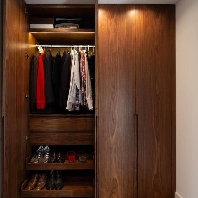 Terlaris Lemari Pakaian 3 Pintu Lemari Custom Kayu Jati Minimalis Modern Mewah