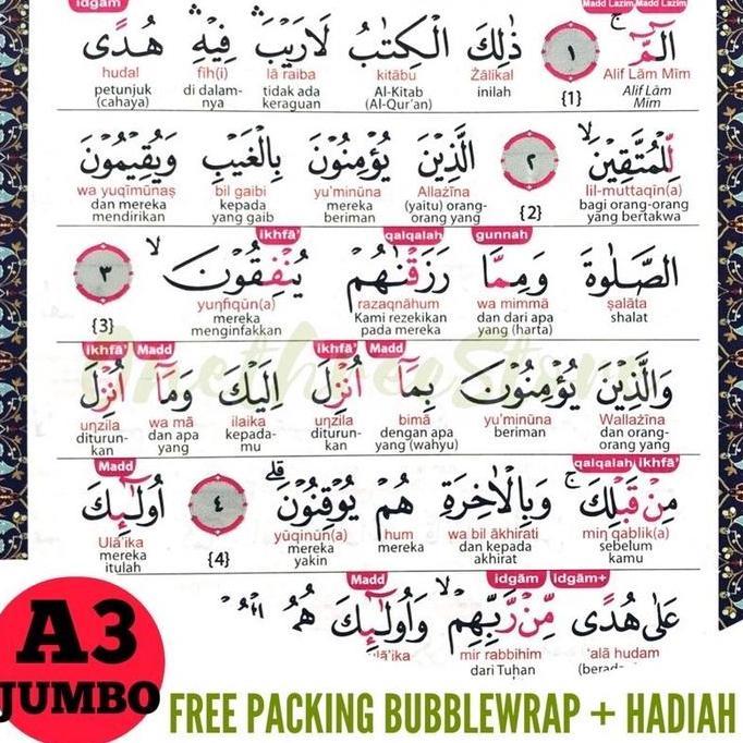 30Juz Pasti Jumbo Pemula Belajar Perkata Al Quran Tajwid Warna Al Qur'An Buku Filsafat Ilmu Alquran 