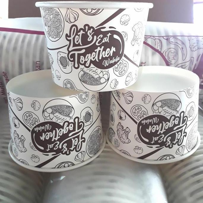 Paper Rice Bowl Motif 500 Ml