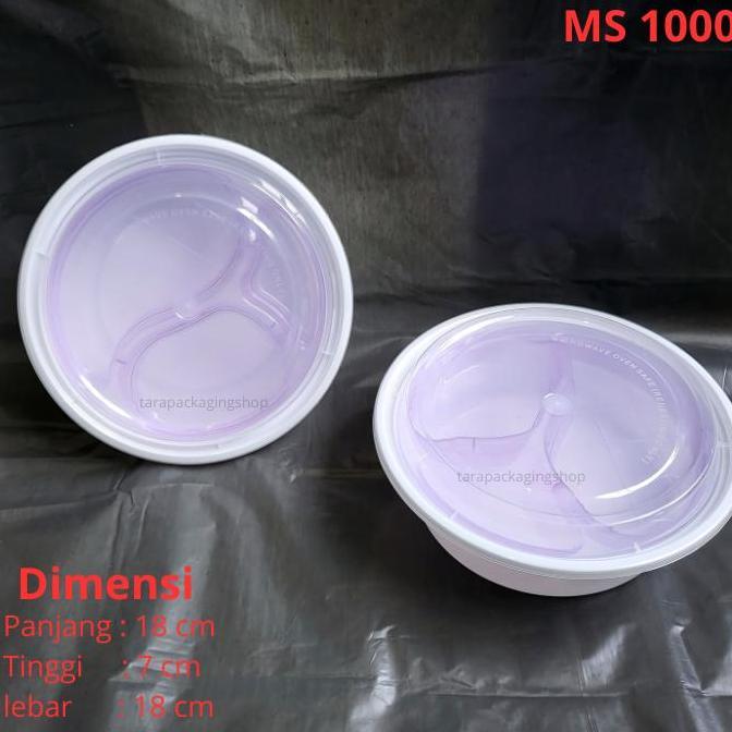 Thinwall Easy Pack Bulat + Tray Unggu Sekat 3 Ms-1000 Isi 30 Pcs