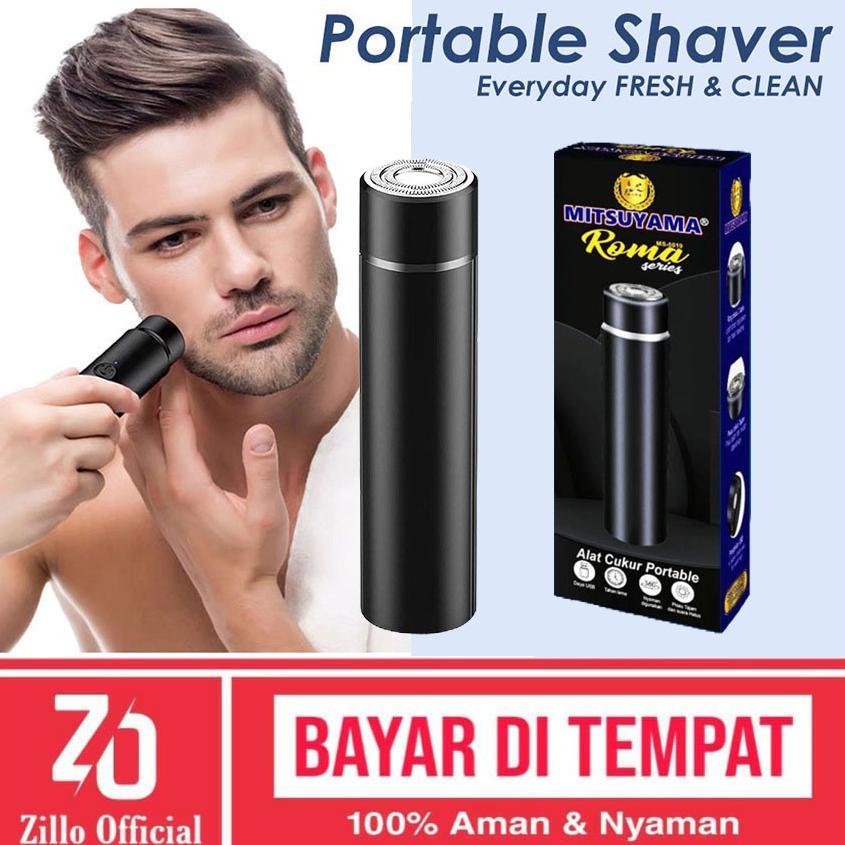 ZILLO Alat Cukur Rambut Mini Portable Mesin Pencukur Kumis Jenggot Razor Shaver Elektrik Charger Cas