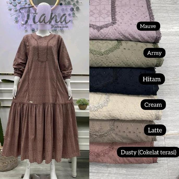 midi salvina katun bordir bolong renda ruffle ||||||||o