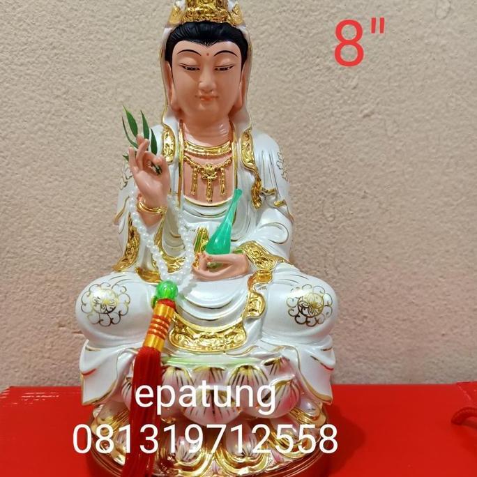 Terlaris Patung Dewi Kwan Im Fiber 8 Inch
