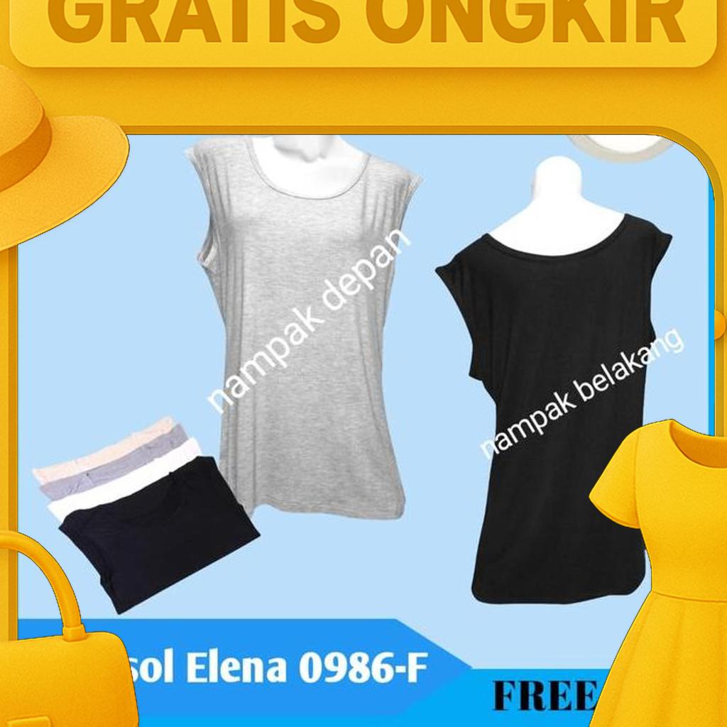 Camisol Wanita Jumbo Elena 0986 Free Size || Isi 1Pcs || Modal Lenzing