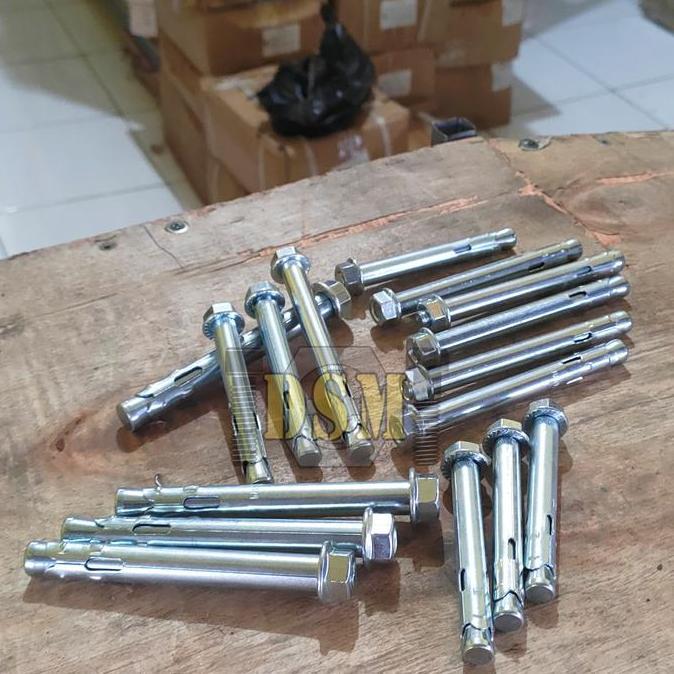 Galvanis / Dynabolt Putih M12x120 / Dinabolt M12 / Sleeve Anchor Bolt 12 CM