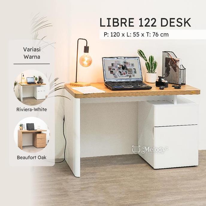 Terbaru Melody Furniture - Meja Kerja Meja Belajar Minimalis Modern - Libre 122