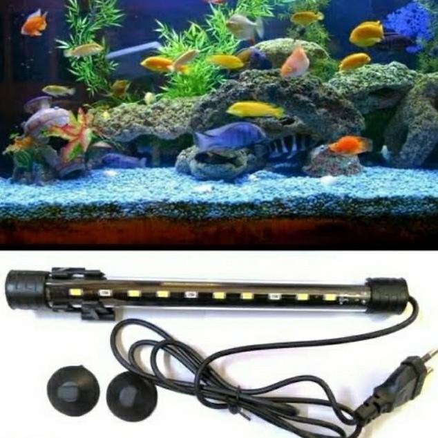Lampu Celup Aquarium 30 cm - Cahaya LED Kolam Ikan Aquascape 30cm