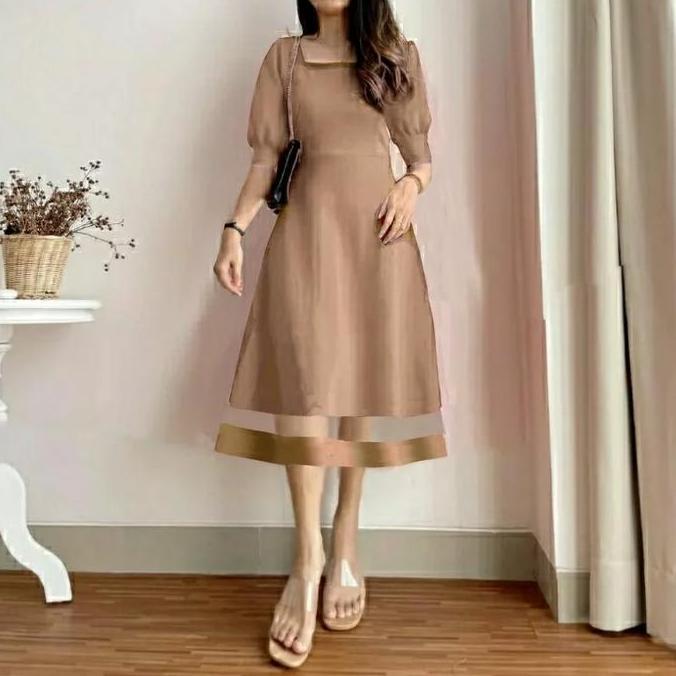 dress wanita XL/dress remaja/pesta/baju natal/baju kerja/dress midi/