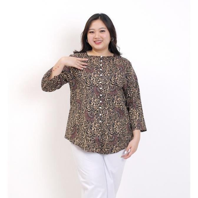 BLOUSE BAJU BATIK WANITA JUMBO BSIZE 584 HAMIL KERJA PESTA XXL XXXL