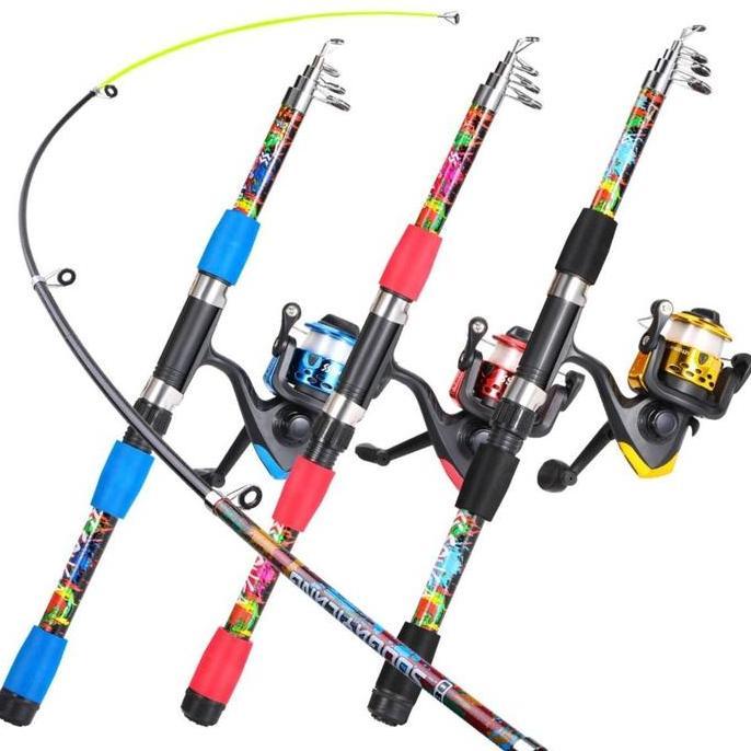 Joran Pancing Reel Pancing Set 1.8M Joran Pancing Spinning Pancing Reel Dan Aksesoris Pancing Set