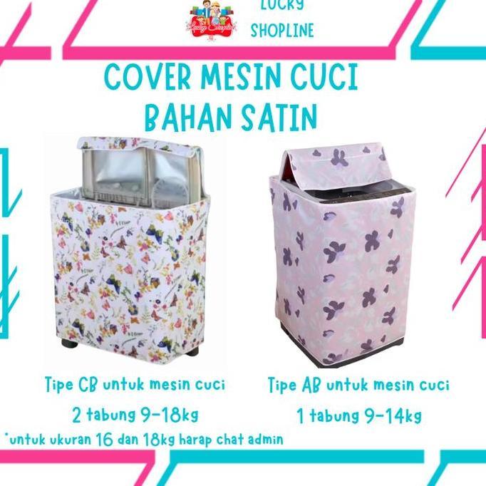 TERBARU Sarung mesin cuci 2 tabung - cover mesin cuci 1 tabung buka atas - cover mesin cuci - ukuran
