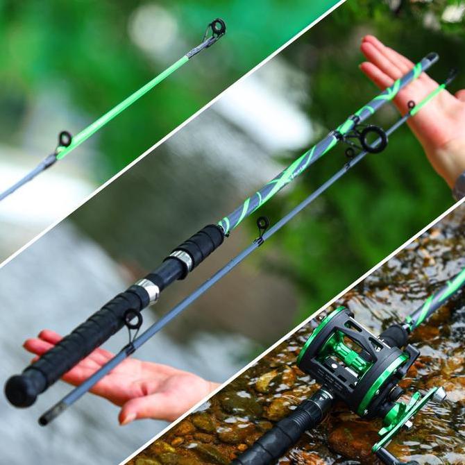 Joran Pancing Laut, Joran Lele Joran Pancing  2.1M Meter 2 Bagian Portabel Joran Pancing Komposit Ka