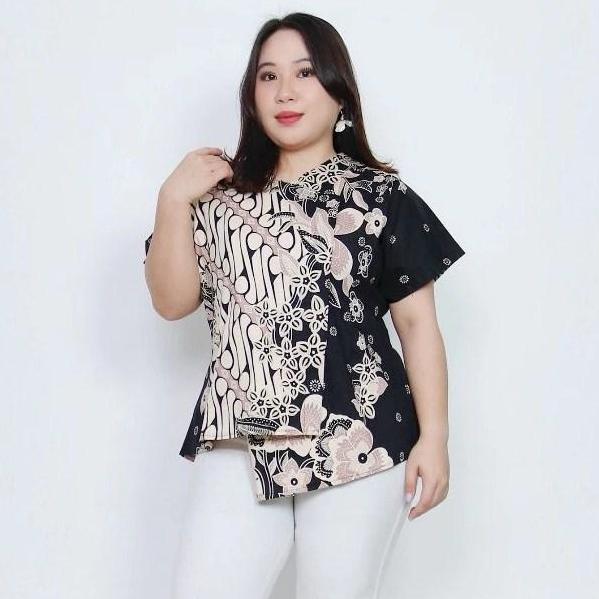 BLOUSE BATIK WANITA BSIZE JUMBO 292 A XXL XXXL KERJA PESTA HAMIL