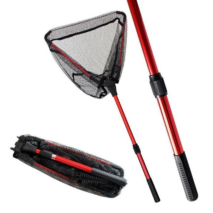 Serok ikan lipat / Serokan Ikan 80 CM Tebal / Serokan ikan besar / Net Alumunium Jaring Ikan Tongkat