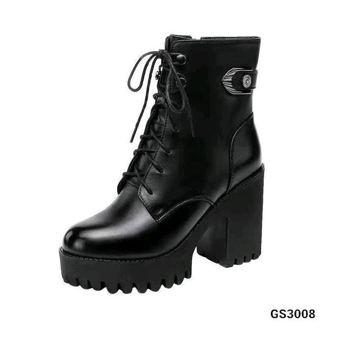 BOOTS ANKLE PLATFOM WANITA ZIPPER BOOTS TINGGI GS3008