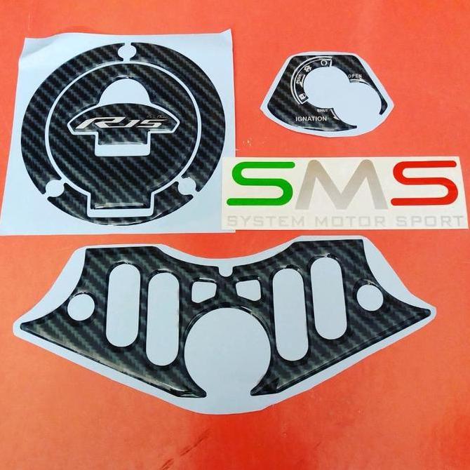 Tankpad Carbon Yamaha R15 Vva | Tankpad Stiker Set Yamaha V3